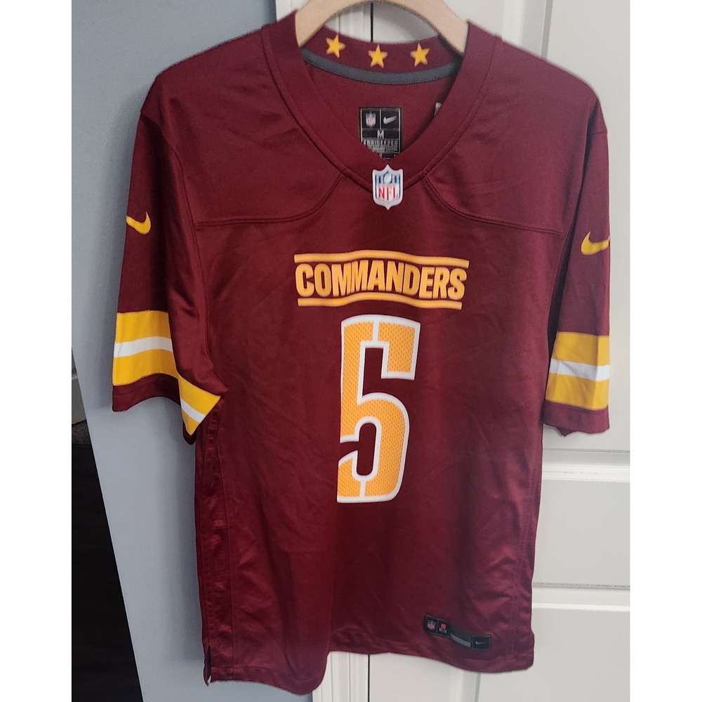 Nike Washington Commanders Jayden Daniels 5 Jersey Mens Medium Burgundy Gold New